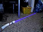 My UV first ever test saber, 10 uv 5mm leds, with high computer flash